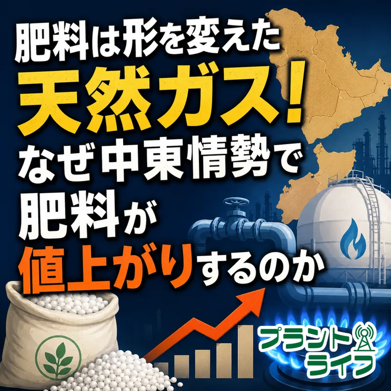 #109 肥料は形を変えた天然ガス！なぜ中東情勢で肥料が値上がりするのか