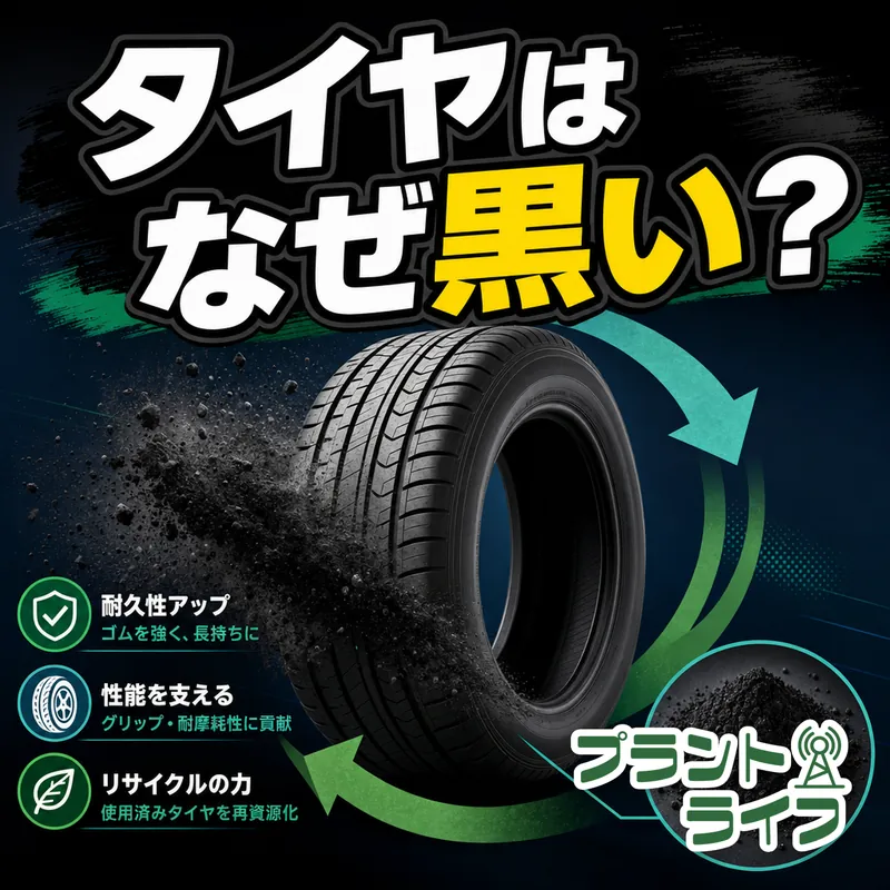 #110 タイヤはなぜ黒い？丈夫さとリサイクルをめぐる化学