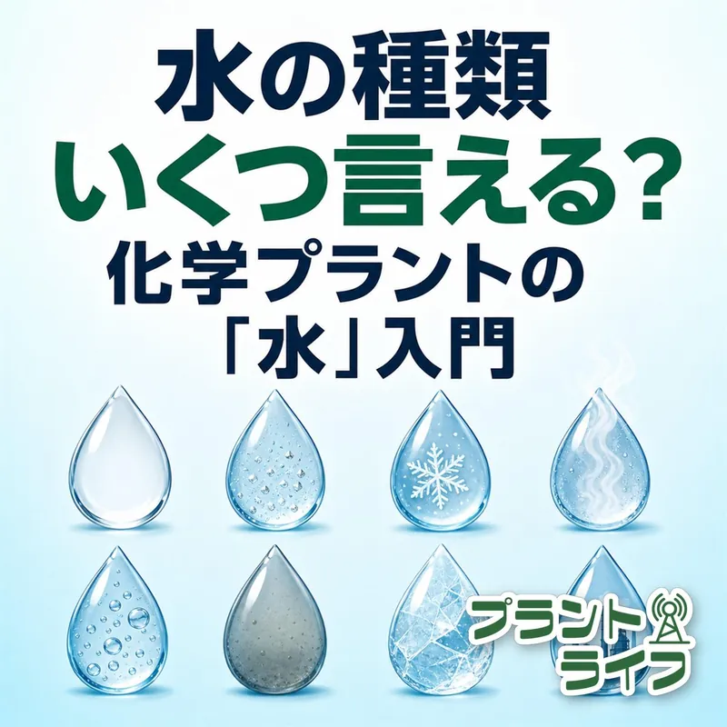 #117 水の種類いくつ言える？化学プラントの「水」入門